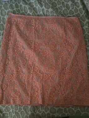 Alex Marie Coral Lace Mini Skirt